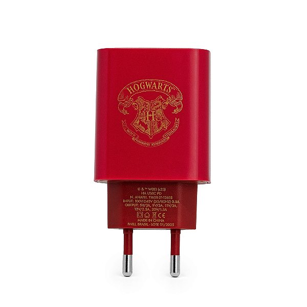 Carregador USB-C 33W Vermelho | Grifinória Harry Potter ․