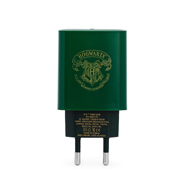 Carregador USB-C 33W Verde | Sonserina Harry Potter ․