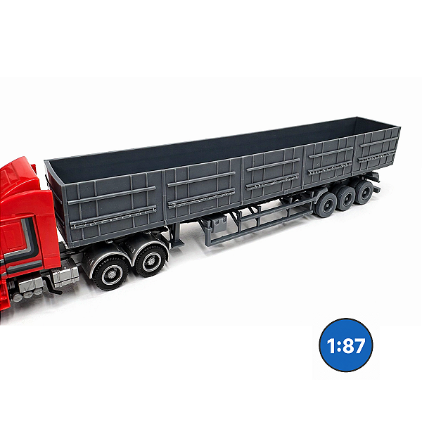 Carreta Graneleiro 3 Eixos HO 1:87 – 5 Tampas Laterais