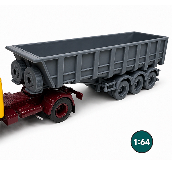 Carreta Basculante 3 Eixos 1:64