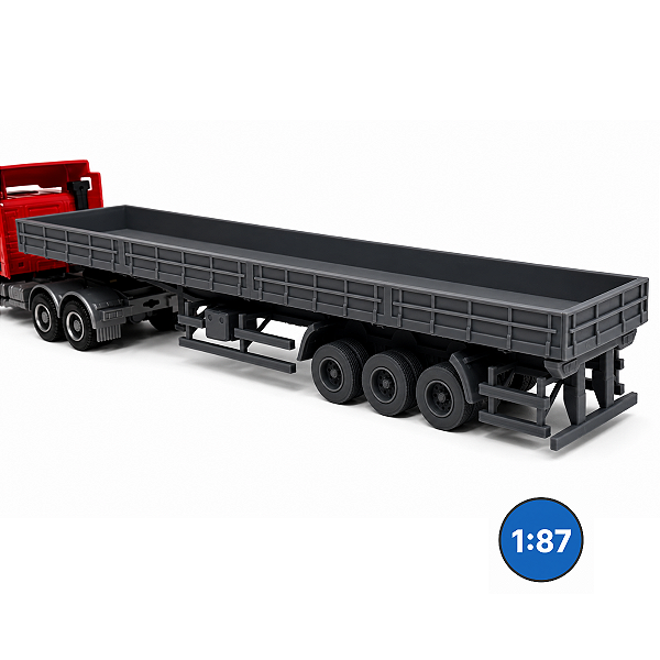 Carreta Carga Seca 3 Eixos HO 1:87