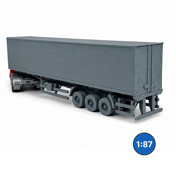 Carreta Furgão 3 Eixos HO 1:87