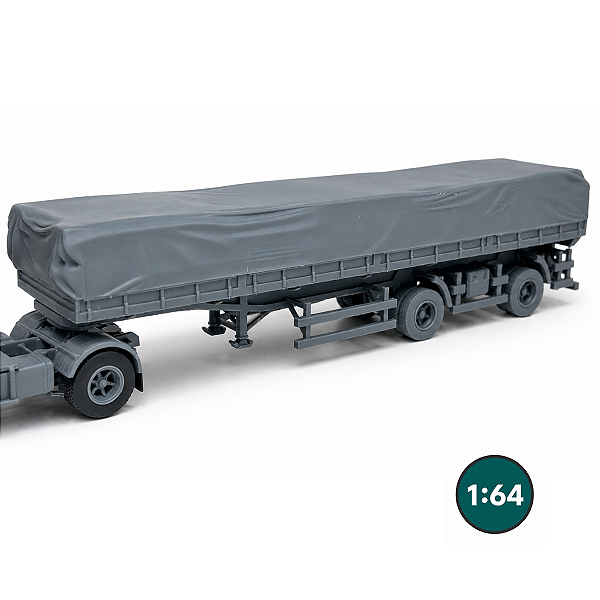 Carreta Carga Seca Vanderleia Lonada 2 Eixos 1:64