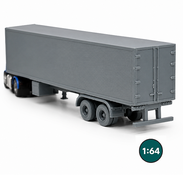 Carreta Furgão 2 Eixos 1:64