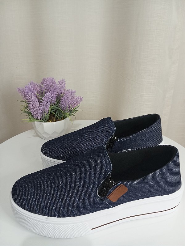 Tênis Slip On Jeans - Praticidade e Estilo 💙💙💙