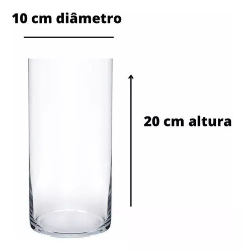 Tubo de Vidro Grosso 20 cm x 10 cm