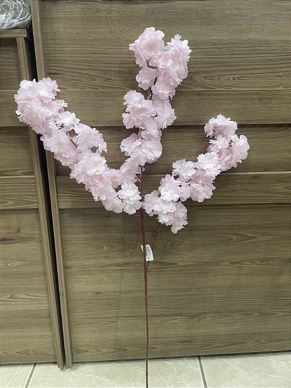 Galho de Cerejeira Rosa Claro - 90 cm