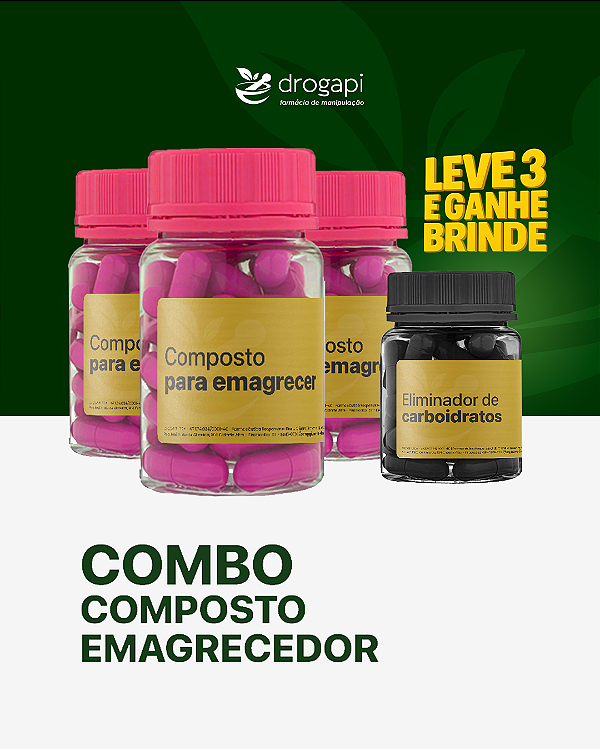 3 Emagrecedores, ganhe 1 Eliminador de Carboidrato