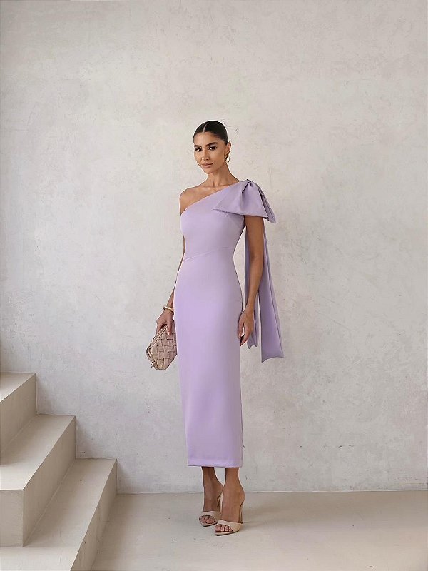 Vestido Midi Nula Manga em Alfaiataria Romenia