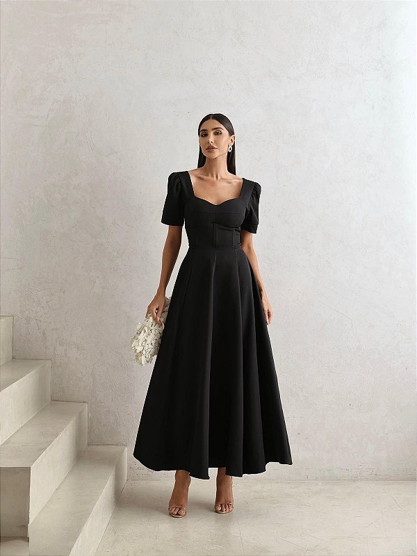 Vestido Midi Alfaiataria Lora