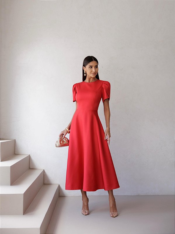 Vestido Midi Alfaiataria Londres