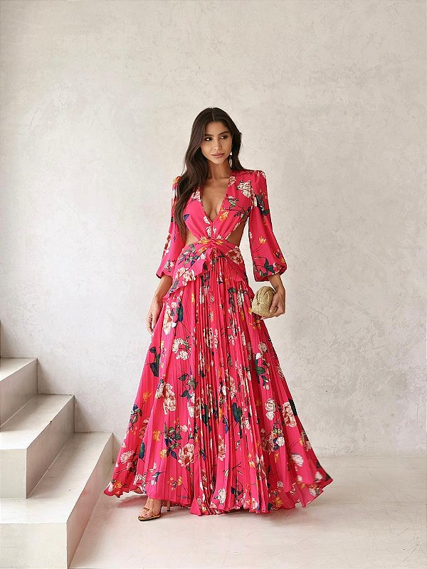 Vestido Longo com Manga Longa Munique