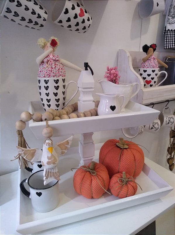 Bandeja Dupla Retangular Branca