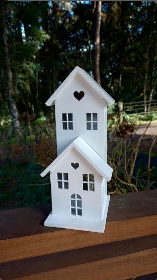 Casinha Farm Grande telhado  duplo - branca