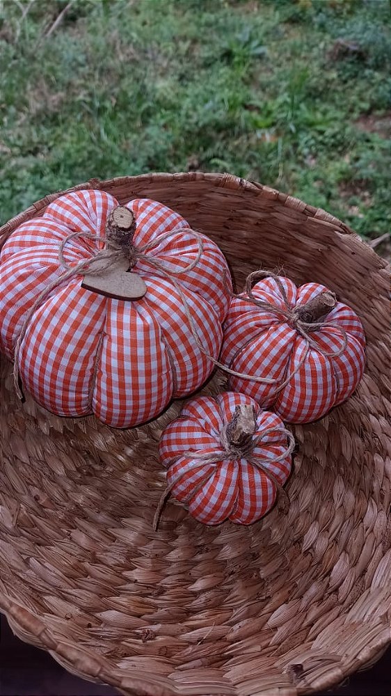 Trio Abóboras - Laranja xadrez