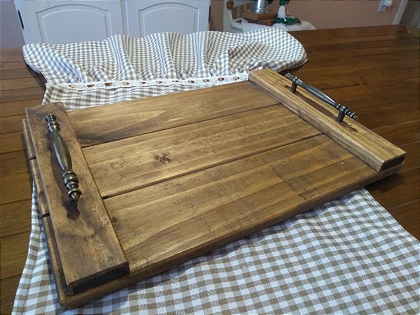 Bandeja Celeiros - madeira rústica