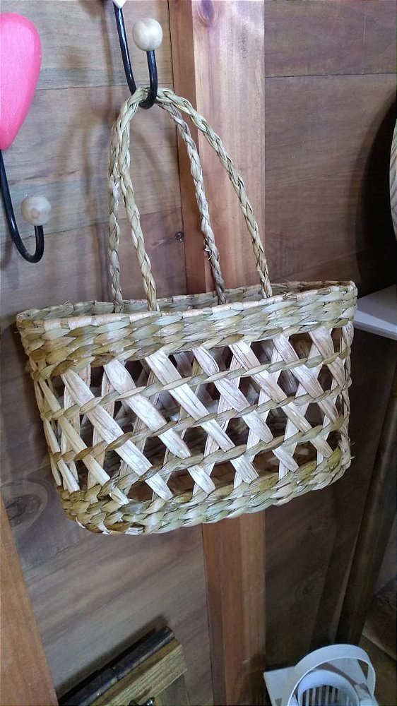 Bolsa palha trabalhada