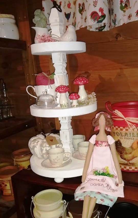 Bandeja Tripla Farm - branca