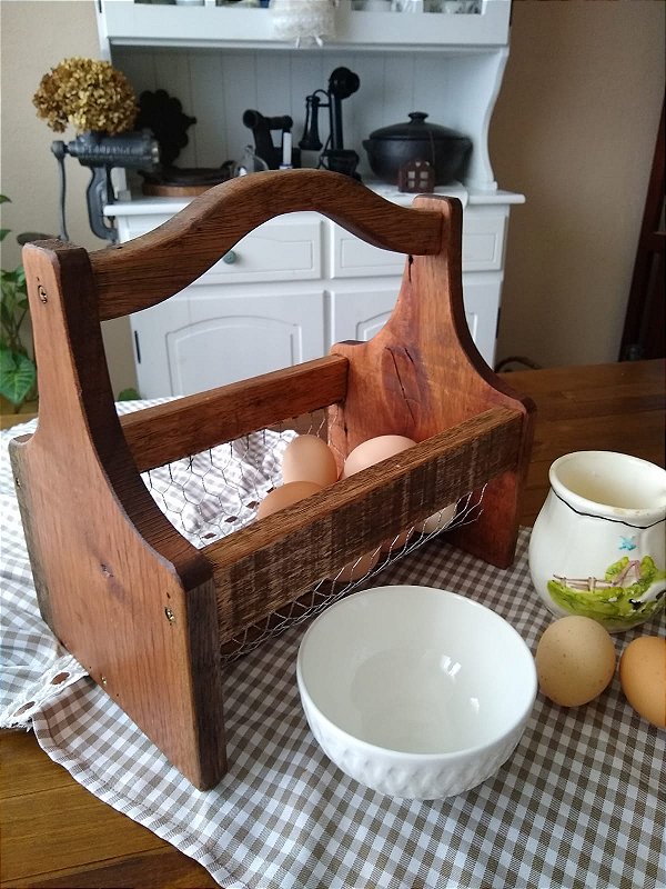 Porta ovos Telinha - Madeira