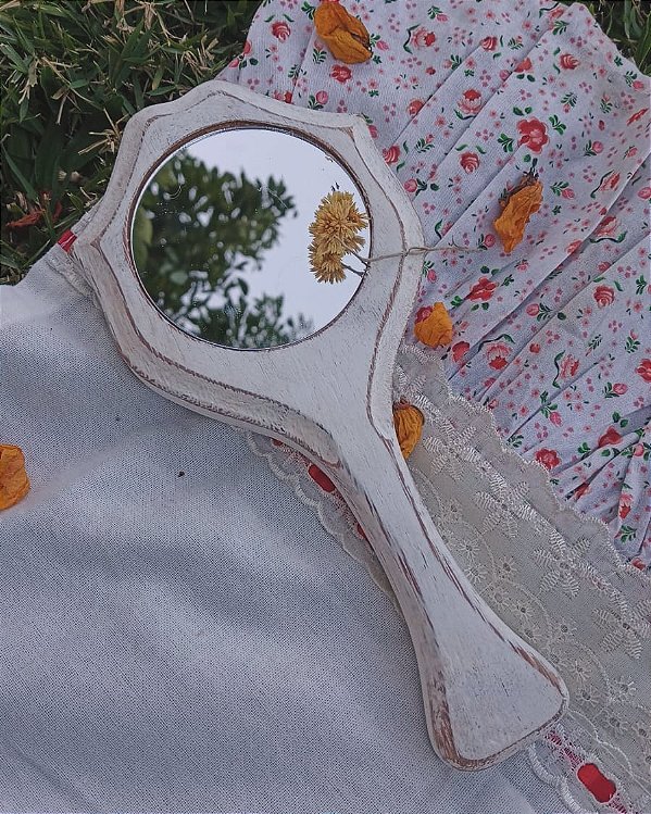 Espelhinho de Mão - Branco