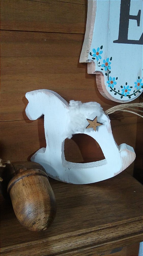 Cavalinho de balanço - Branco