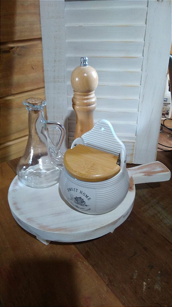 Bandeja com alça Farm  - Branca