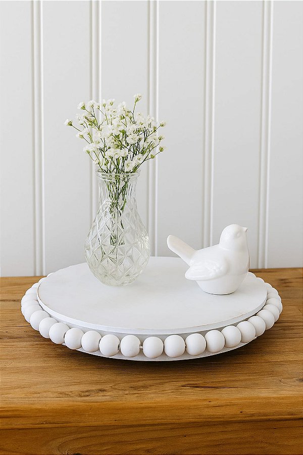 Bandeja contas - Branco desgastado