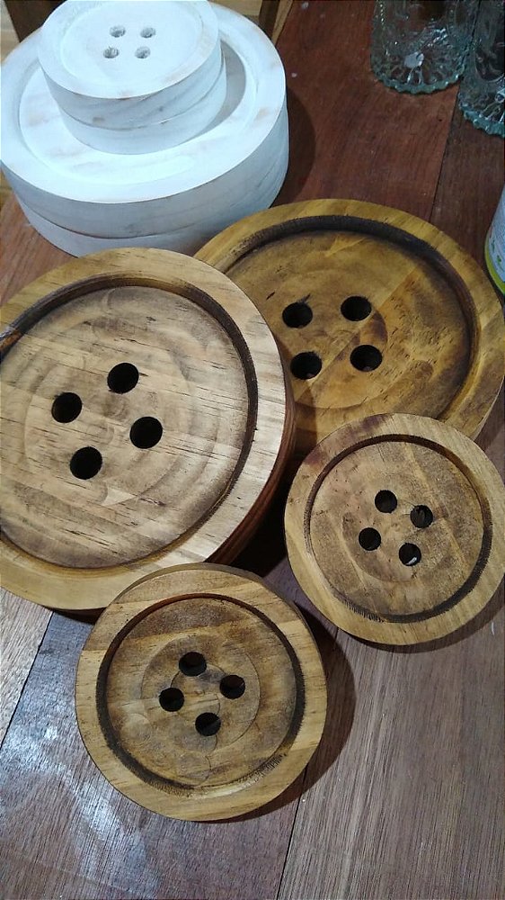 Botão porta panela - madeira