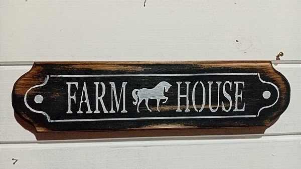 Placa Farmhouse Cavalo