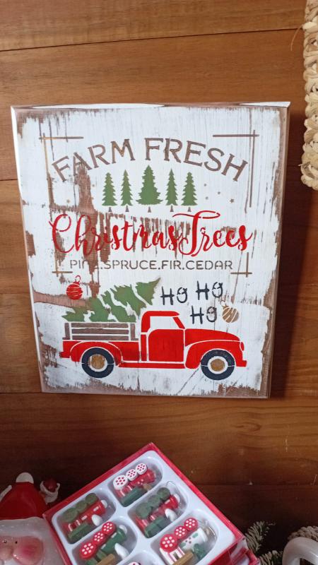 PLACA NATALINA CAMIONETE