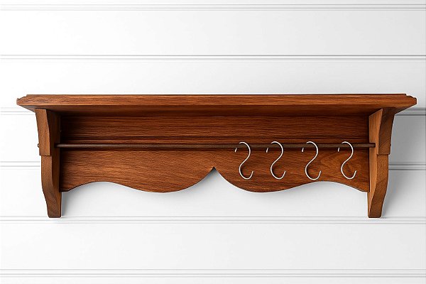 Prateleira Farmlovers com barra de ferro 60cm