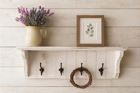 Prateleira fazenda branca