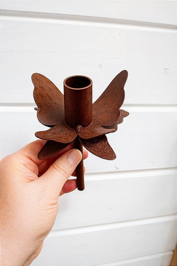 Porta vela borboleta