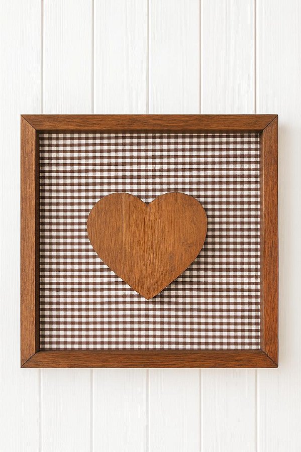 Quadrinho coração marrom