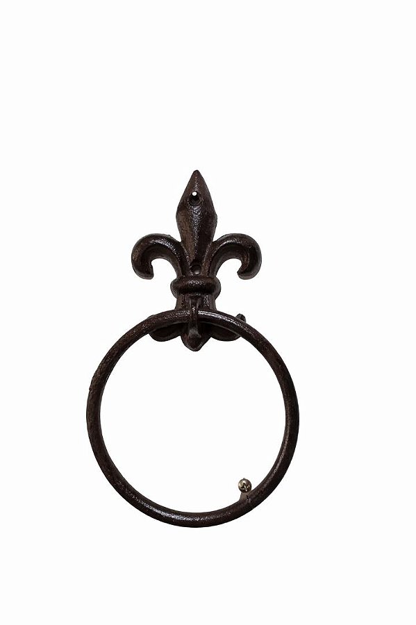 Porta toalha flor de liz