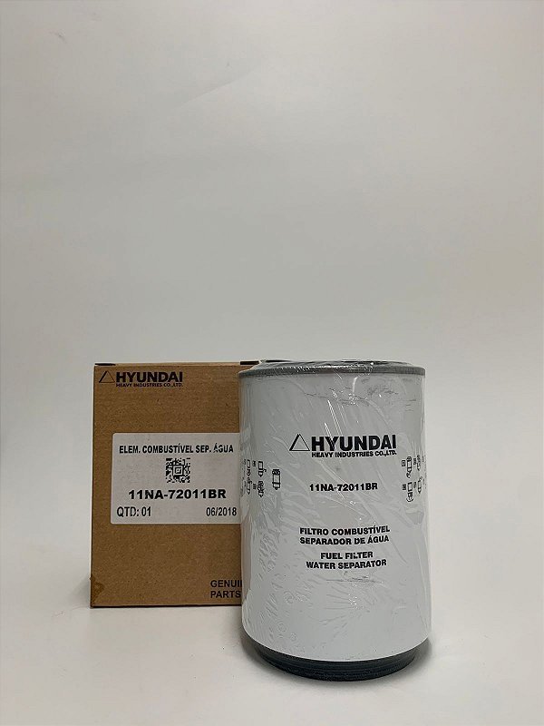 11NA-72011 - Filtro combustível separador de água - HL730-9S, HL730-9SB, HL757-9SM, HL770-9S, HL770-F, HL780-F, R140LC9, R140W9, R160LC9, R170W9, R180LC9, R210LC9, R210NLC9, R210W-9, R210W9MH, R235LCR9...