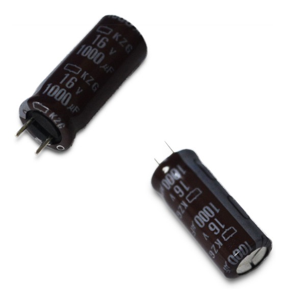 Kit 10 Capacitores Eletroliticos 1000uf 16v 8x20mm