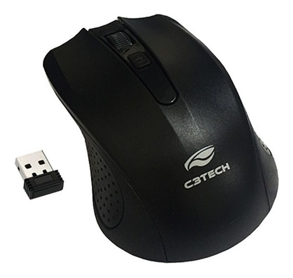 Mouse Sem Fio C3 Tech Preto M-w20bk