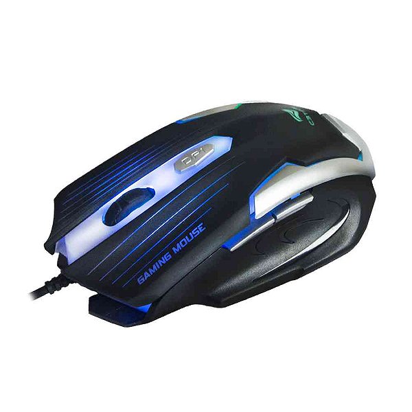 Mouse Gamer USB Multicores 2400 Dpi Preto/Prata C3Tech MG-11BSI
