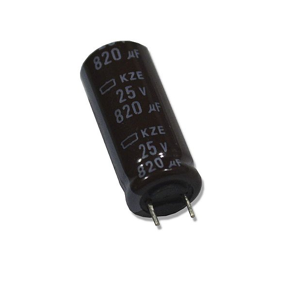 Kit Com 10 Capacitor Eletrolítico 820uf 25v 11x22mm