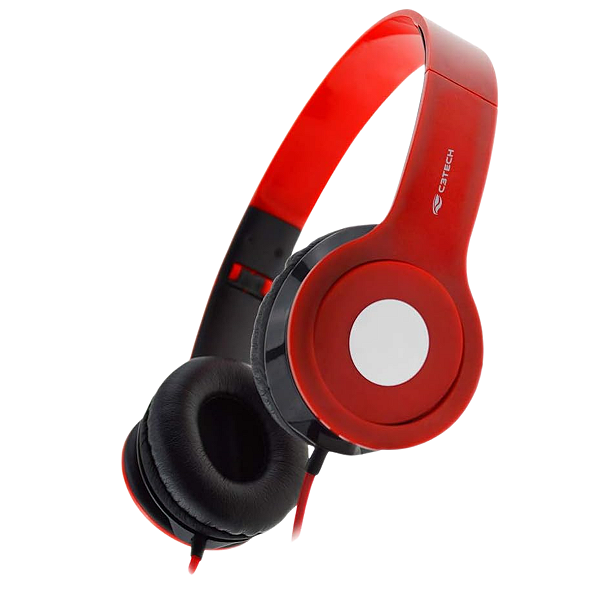 Fone De Ouvido C3Tech Com Microfone Vermelho PH-100RD