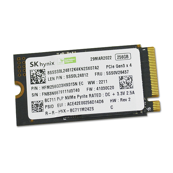 SSD M.2 NVMe 2242 PCIe Gen3 X4 256Gb BC711 Com Ciclos