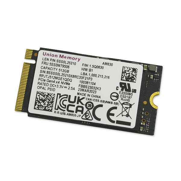SSD NVME M.2 512Gb PCIe Gen4 RPJTJ512MGE1QDQ 2242 Com Ciclos