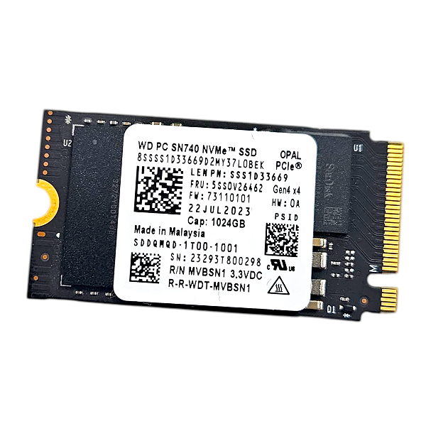 SSD NVMe M.2 2242 1TB Western Digital PCIe Gen4 x4 SN740 Preto