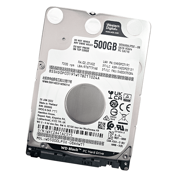 HD Western Digital 500Gb 2.5" 7200 RPM WD5000LPSX-08A6WT1