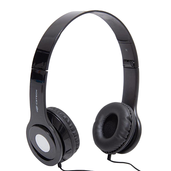 Fone De Ouvido C3Tech Com Microfone Preto PH-100BK
