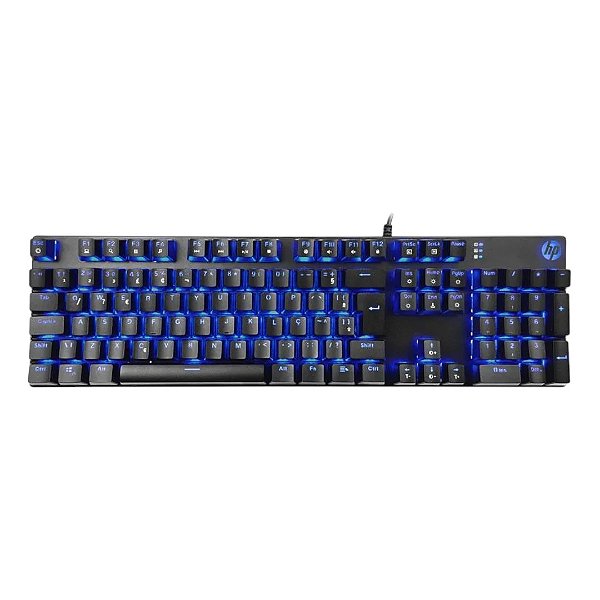 TECLADO USB GAME MECANICO GK400F LED PRETO HP