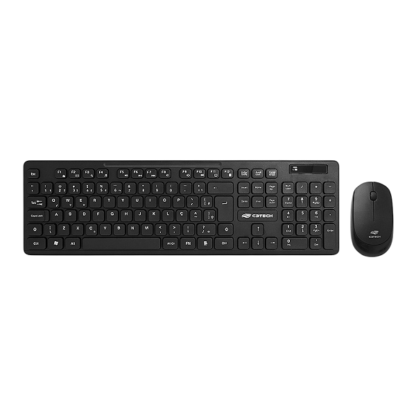 Kit Teclado + Mouse Sem Fio K-W20BK C3Tech