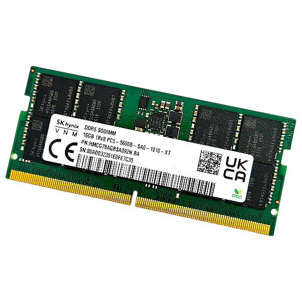 Memória RAM SK Hynix DDR5 16Gb Para Notebook 5600MHz HMCG78AGBSA092N BA