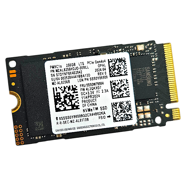 SSD NVMe M.2 2242 256Gb Samsung PCIe Gen4x4 PM9C1a Com Ciclos